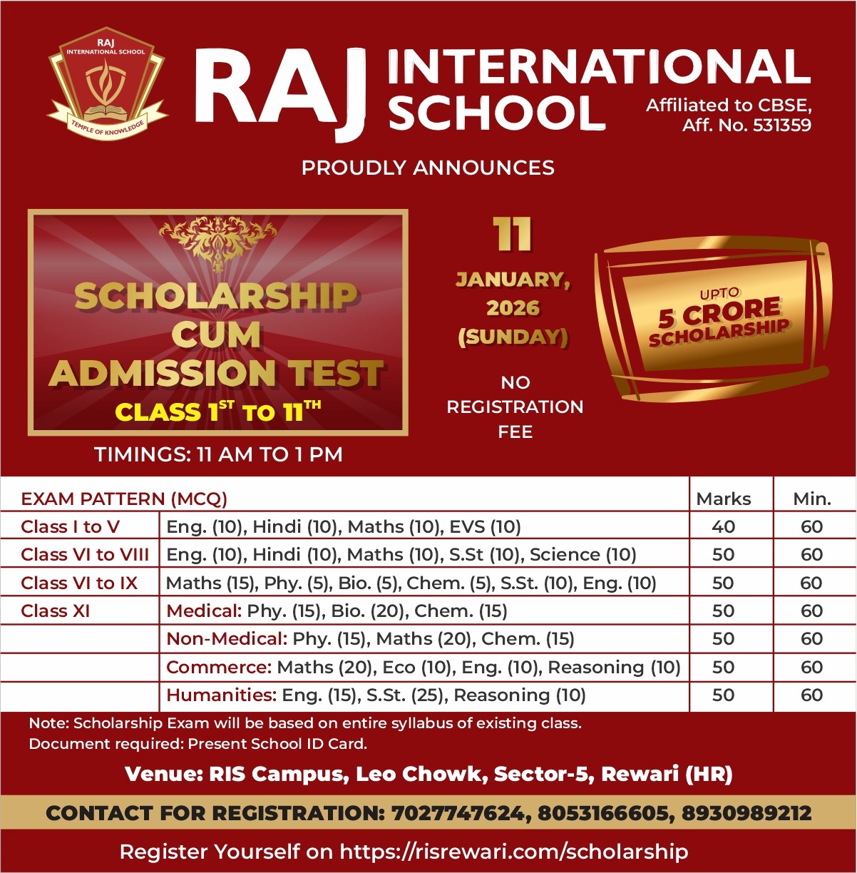 Get upto 5 Crore Scholarship